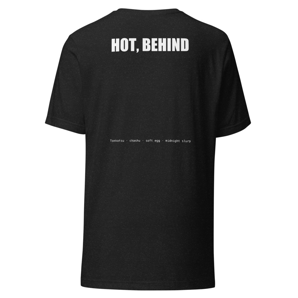 Back of shirt in Black Heather