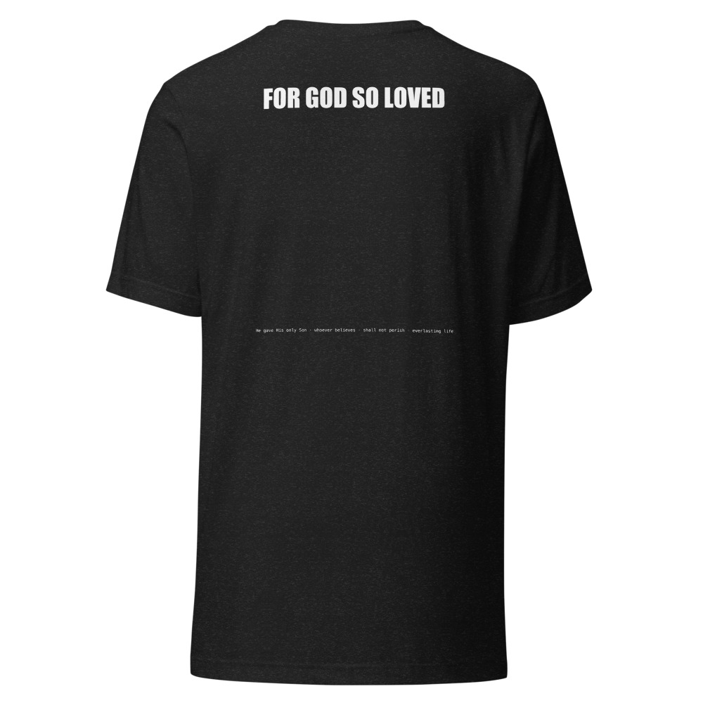Back of shirt in Black Heather