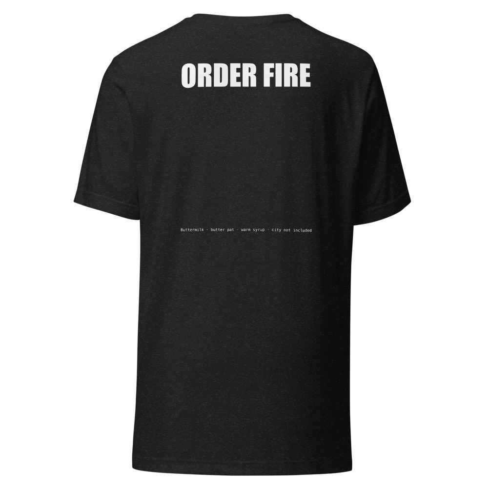 Back of shirt in Black Heather